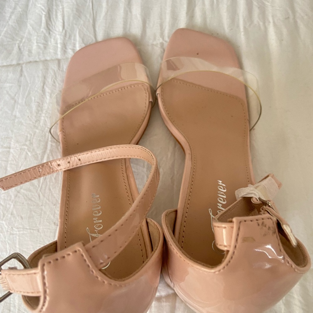 Block heel dress shoes.